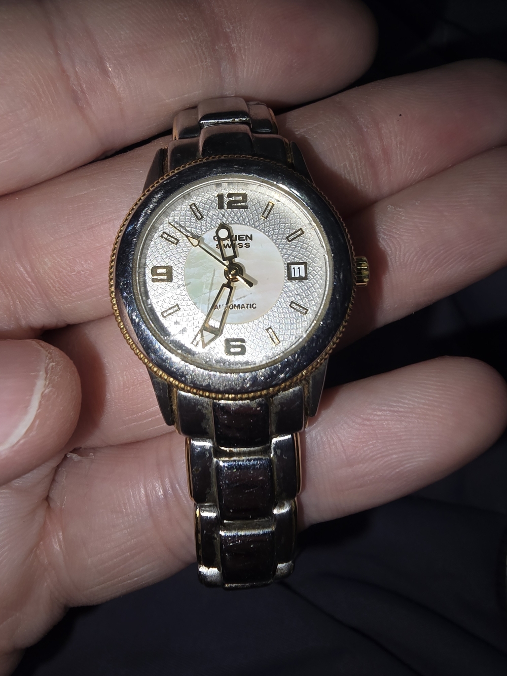 Swiss Automatic Two-Tone Stainless Steel Watch - Silver & Gold Gruen Working